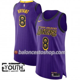 Camiseta Niños NBA Los Angeles Lakers Kobe Bryant 8 2018-19 Nike City Edition Violeta Swingman